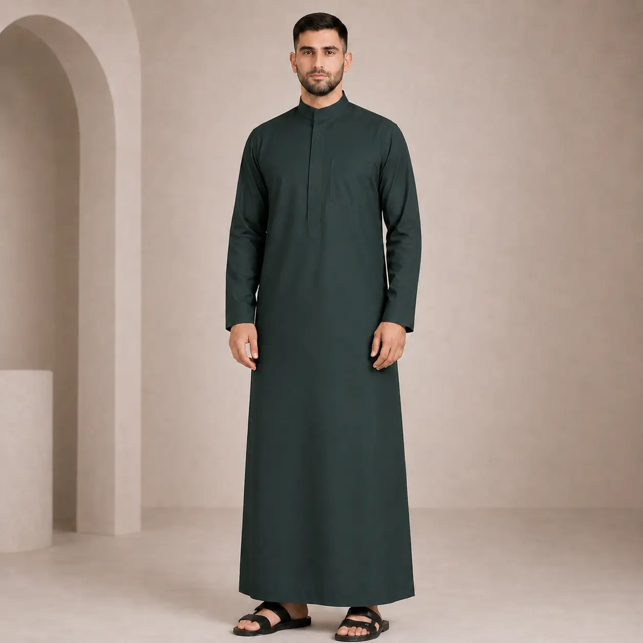 Royal Forest Green Thobe - Men Royal Forest Green Thobe - Men