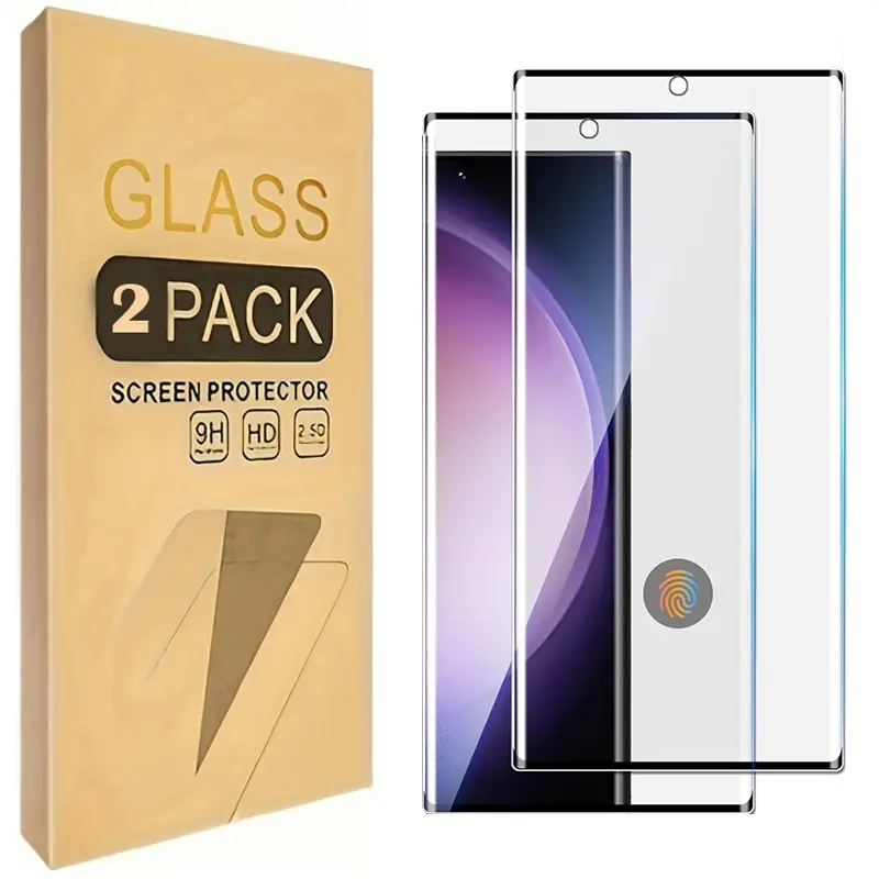 Galaxy S23 Ultra Screen Protector, 2-Pack 9h Tempered Smartphone Glass, HD Clear Scratch-Resistant, Fingerprint Unlock, Bubble-Free Design, Protective Protection, Durable Protector, Accessories, Cover