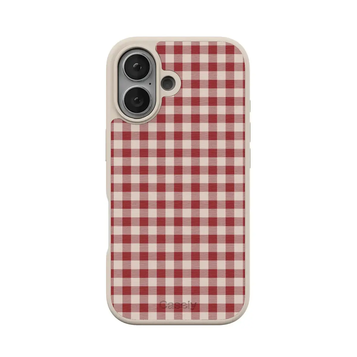 Casely iPhone 17 Case | Sweet Jam | Red Gingham | Align Soft-Touch Flexible Bumper Case | Compatible with MagSafe