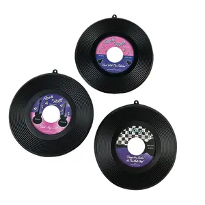 9" diam. Vinyl Record Style Hanging Decorations - 6 Pc.
