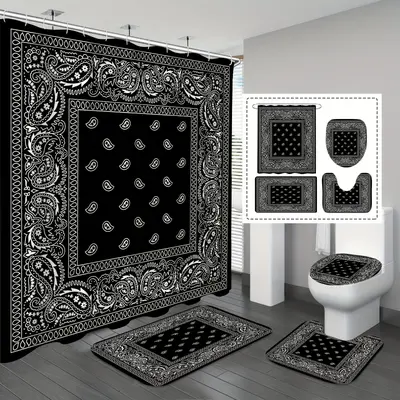 Bandana Print Shower Curtains TikTok Shop