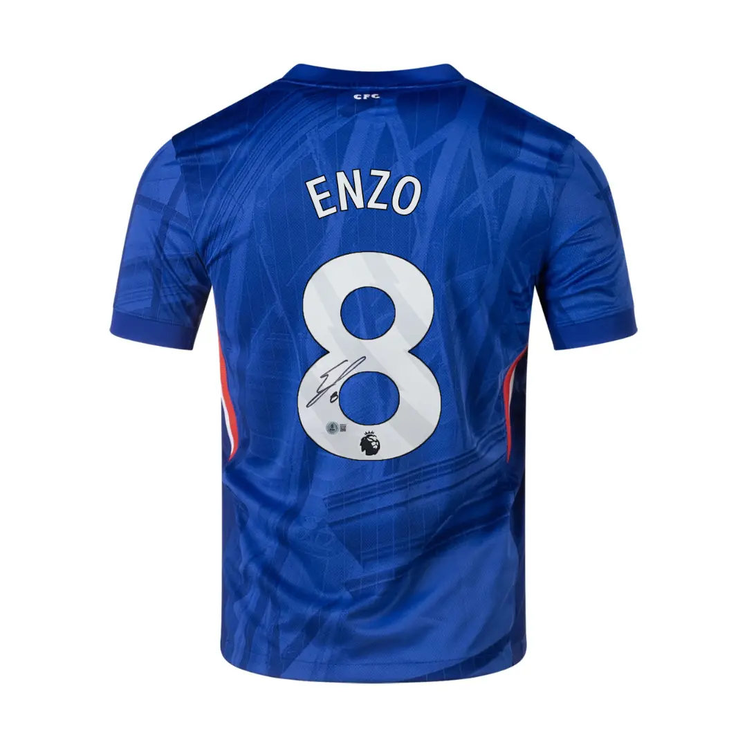 Enzo Fernandez Signed Chelsea Soccer Jersey with Beckett COA
