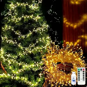 Indoor Christmas LED Fairy String Lights, 8 Flash Modes, Remote Control, Adjustable Brightness, Perfect for Wedding Party Bedroom Decor