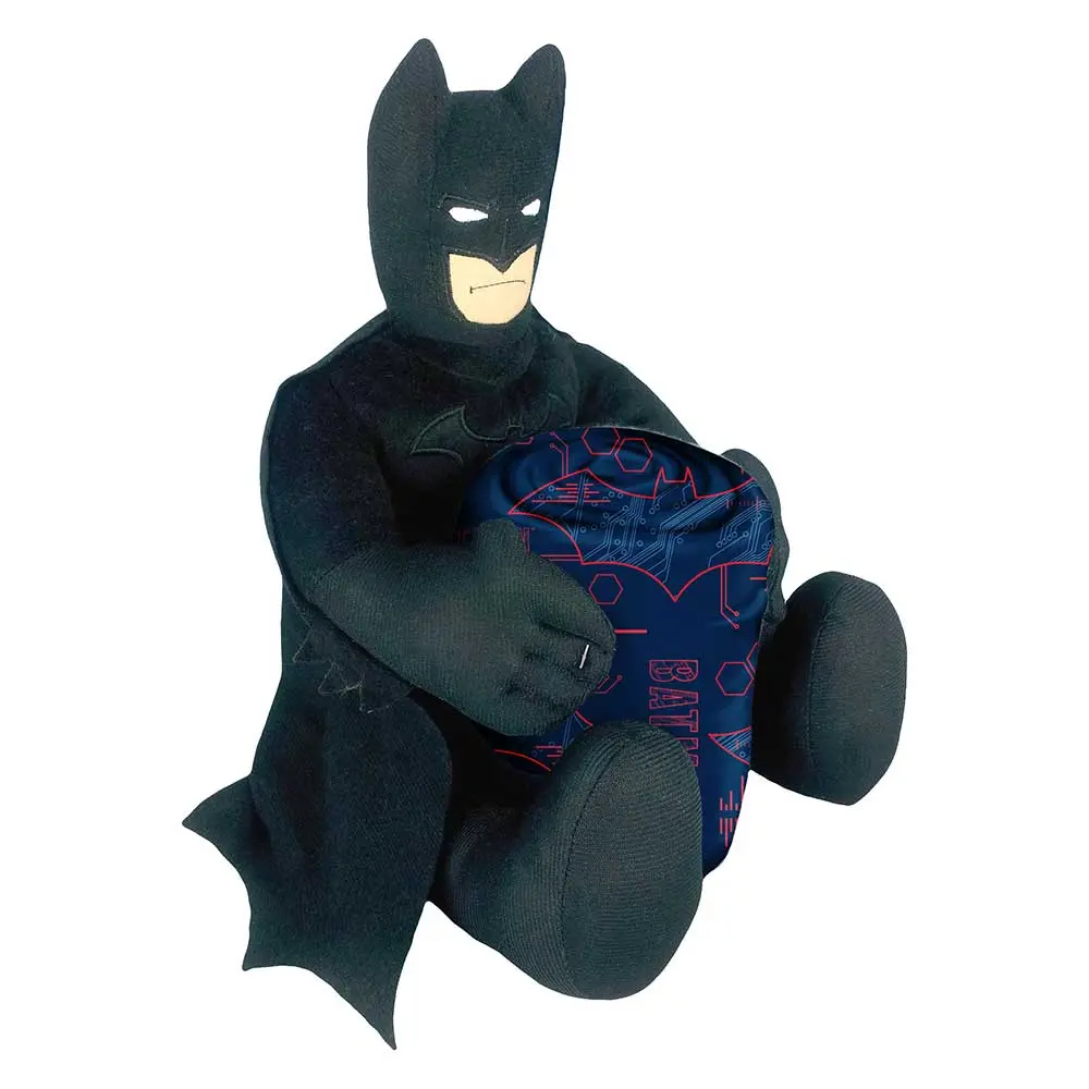 Warner Bros. Batman Cyber Symbols Silk Touch Throw Blanket with Plush Hugger 40 x 50 Inches