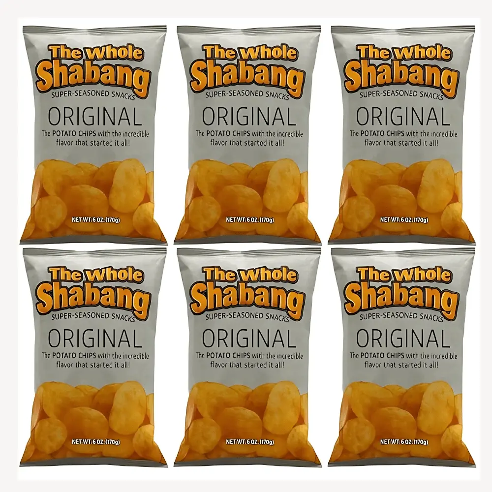 The Whole Shabang Original Chips 6 oz Bags – 6 Pack Bold Savory Snack Chips The Whole Shabang Original Chips 6 oz Bags – 6 Pack Bold Savory Snack Chips
