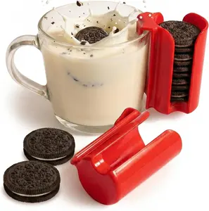 Kitchen Discovery Mug and Cup Cookie Holder 2 Pack For Dipping Oreos and Other Cookies into Hot Chocolate or Milk -  Reusable and Great for Kids