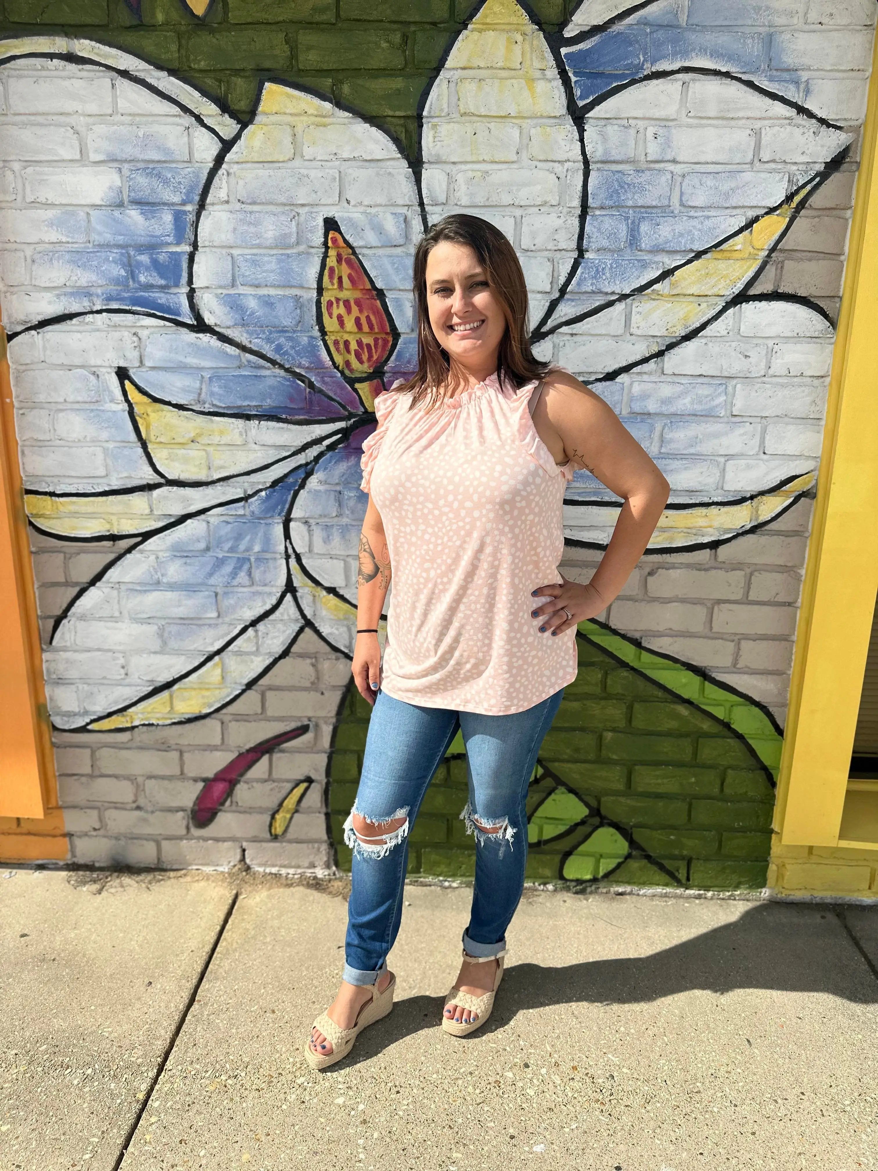 Ruffle Sleeve Tunic