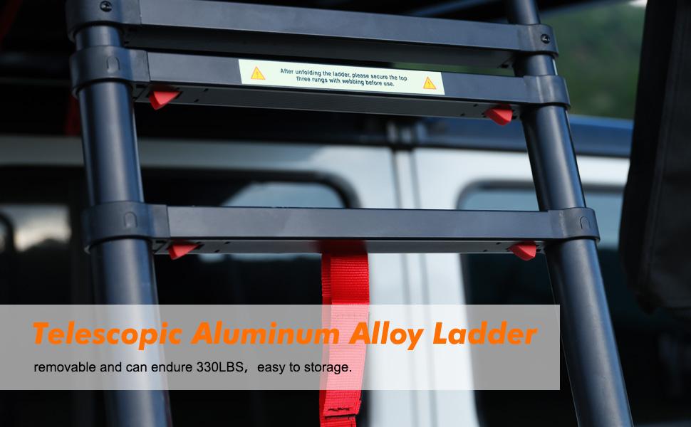 Rooftop Tent, Hard Shell & Waterproof & UV-Resistant & Full Circle LED Strip, Pop Up 2 -3 Person, for Truck, Jeep, SUV Van, Trailer Camping