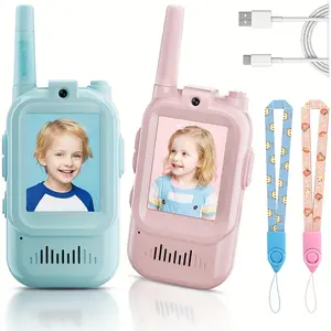 Kids Video Walkie Talkies Toys 2 Pack Long Range Communication with Camera Ideal for 3-12 Year Olds Colorful Audio for Outdoor Indoor Play Holiday Christmas Gifts