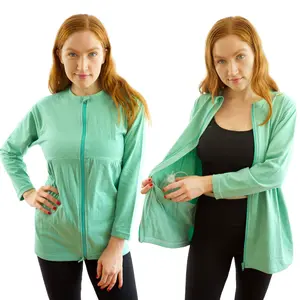 Inspired Comforts Post-Mastectomy Recovery Top with Drain Pockets & Zipper Access