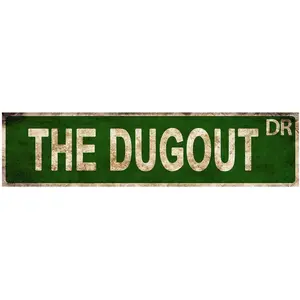 Baseball Signs for Boys Room 16x4 Inch Metal-Vintage Signs Metal Baseball Style; Cool Baseball Stuff and Baseball Accessories; Perfect as Baseball Gifts for Boys 6-8