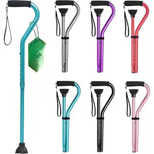 Walking Cane for Men & Women Adjustable Cane with Offset Soft Cushioned Handle -Portable Lightweight Sturdy Mobility Walker Aid for Elderly, Seniors Collapsible Cane