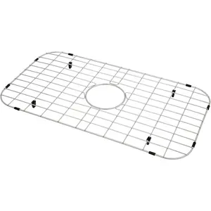 Kitchen Sink Bottom Grid and Sink Protector, Sink Rack for Bottom of Grid 26" x 14" with Center Drain Hole for Handmade Single Bowl, Stainless Steel Sinks Grid, Kitchen Sinks Grate