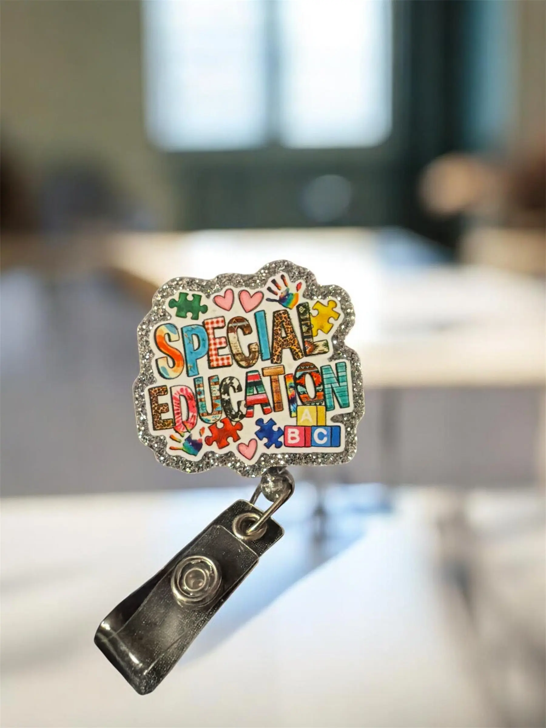 Acrylic Visual ID Badge for Special Education, Office Identification Supply for Computers & Office Equipment Use