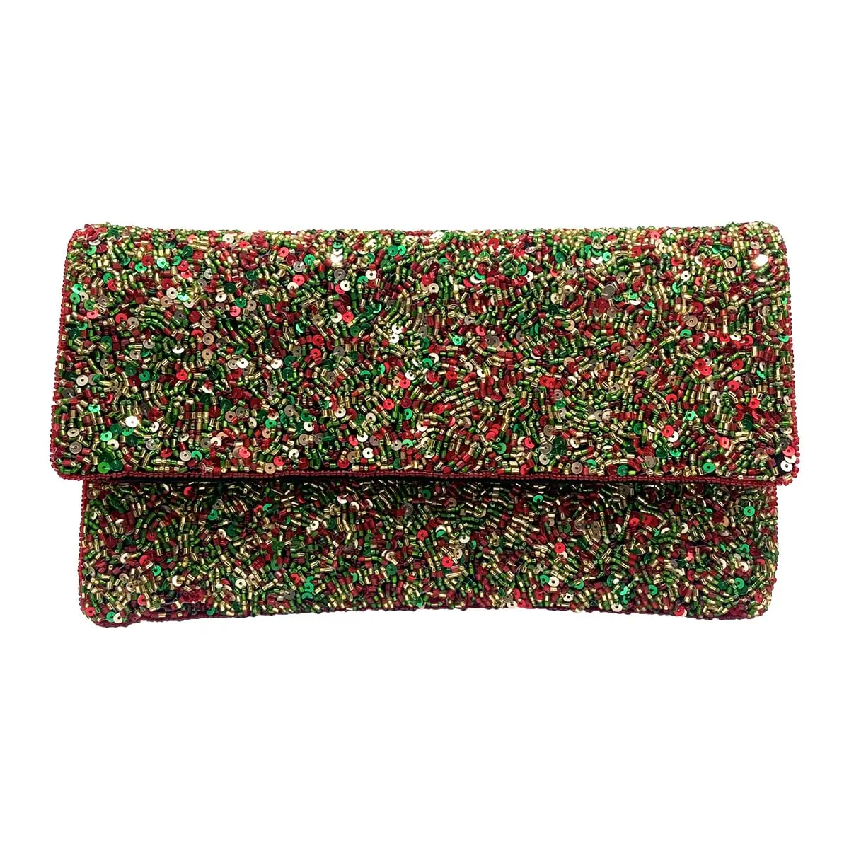 Christmas Theme Beaded Clutch