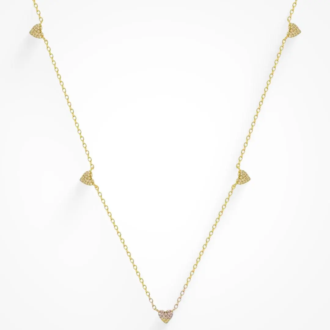 EVRY JEWELS Gold or Silver Plated Women's Hypoallergenic Full Of Love Necklace