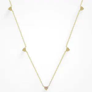 EVRY JEWELS Gold or Silver Plated Women's Hypoallergenic Full Of Love Necklace
