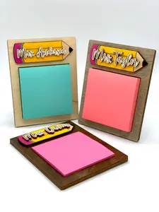Personalized Teacher Sticky Note Pad Holder Gift - End of Year Student Gift for Teacher