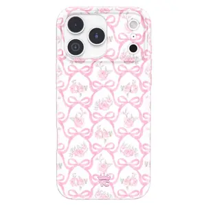 Velvet Caviar iPhone Case 2026 – Rose & Pink Bow Pattern | Cute Pastel Ribbon Bow Design