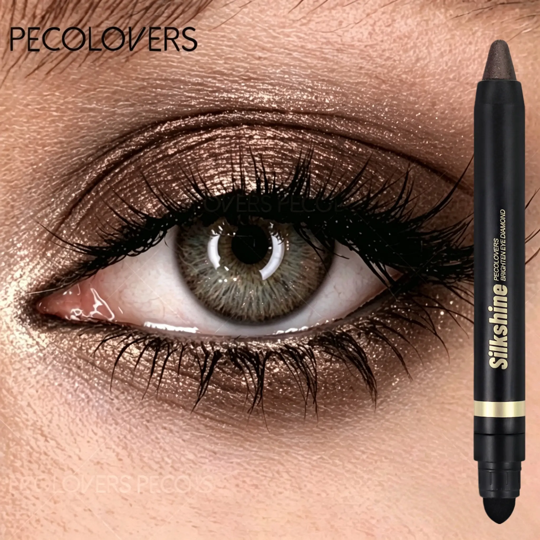 1PC Smoky Dark Green Eyeshadow Pencil Stick Waterproof Pearlescent 28 Colors Metallic Glitter Eye Shadow Highlighter Pen Makeup Tool