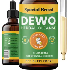 Specifically Formulated for Cats, Natural Broad Spectrum Pet Supplement, Herbal Cleanse, Digestive Support for All Cat Breeds, Gut Health, Made in The USA, 2oz