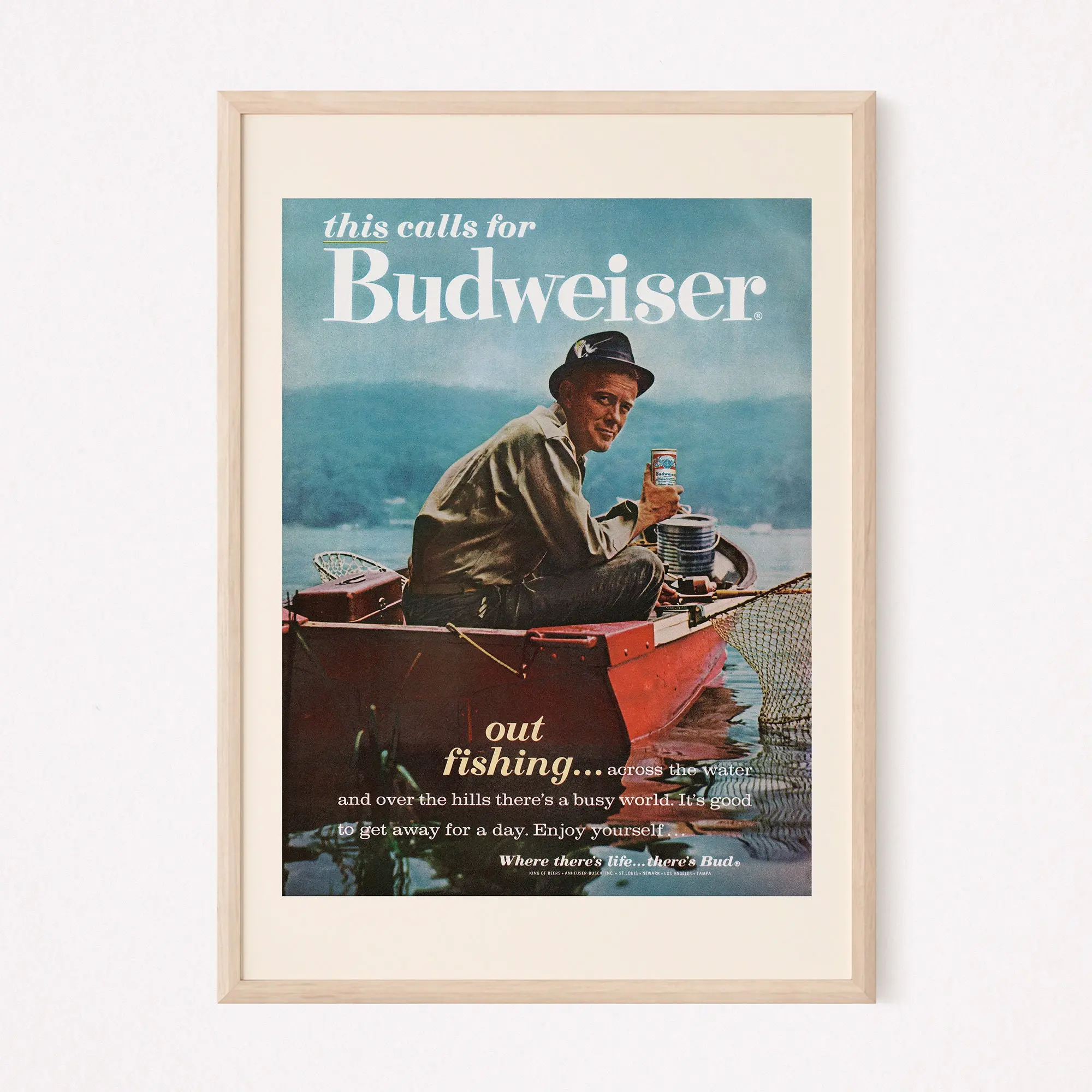 RETRO AND MEN POSTER NO FRAME Vintage Ad Fishing Poster Man Cave Wall Art Decor Home Classic Prints Artistic wall decor wall art posters Decoration Decorative Wall Art