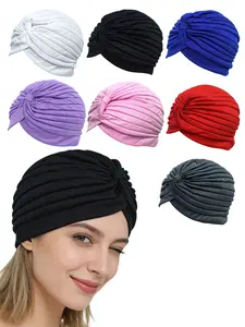 Women's Turban Hat, Chemotherapy Cap, Cancer Headwear, Knit Beanie, Twisted Indian Hat, Casual Fitted Style, Fashion Matching Hat, All Seasons, Christmas Gift