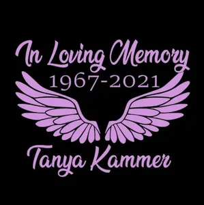In loving memory, Angel Wings, vinyl window decal