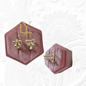 LaYaiBoutique #1017 14k Gold Plated Bow Earrings HIGH QUALITY Small Size