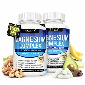 High Absorption Magnesium Glycinate Complex 1000mg - 8 Essential Forms Including Citrate & Malate, Immune & Sleep Support, daily nutrient support 90 Capsules Dietary Supplement