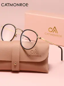 Catmonroe Classic Retro Blue Light Blocking Glasses, Unisex Fashion Commuter Eyewear, Multifunctional Daily Use, Perfect Gift