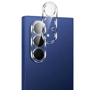 Camera lens protection cover suitable for Samsung Galaxy Z Fold 7, military-grade tempered glass rear camera screen protector [Easy to install] Ultra-high-definition transparent protector, transparent (1 piece)