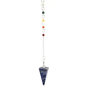 6-sided Sodalite chakra pendulum