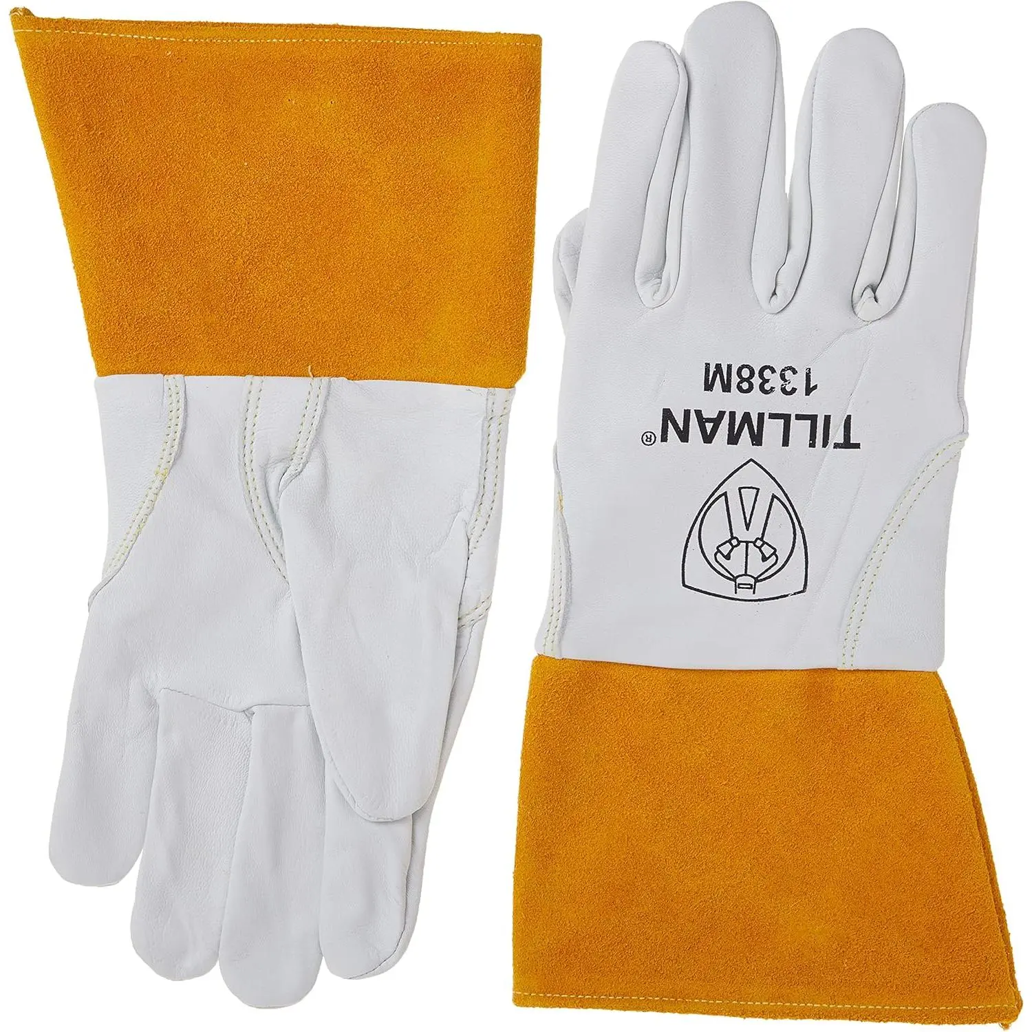 1338M Goatskin Tig Glove4 Cuff-Cd Medium by Tillman (1338 - MEDIUM), White
