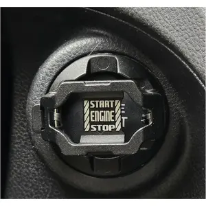 Cool Push to Start Button Cover, Engine Start Stop Button Cover,  Interior Accessories, Anti Scratch Universal Button Protective DIY Decoration,  for Men Women Black