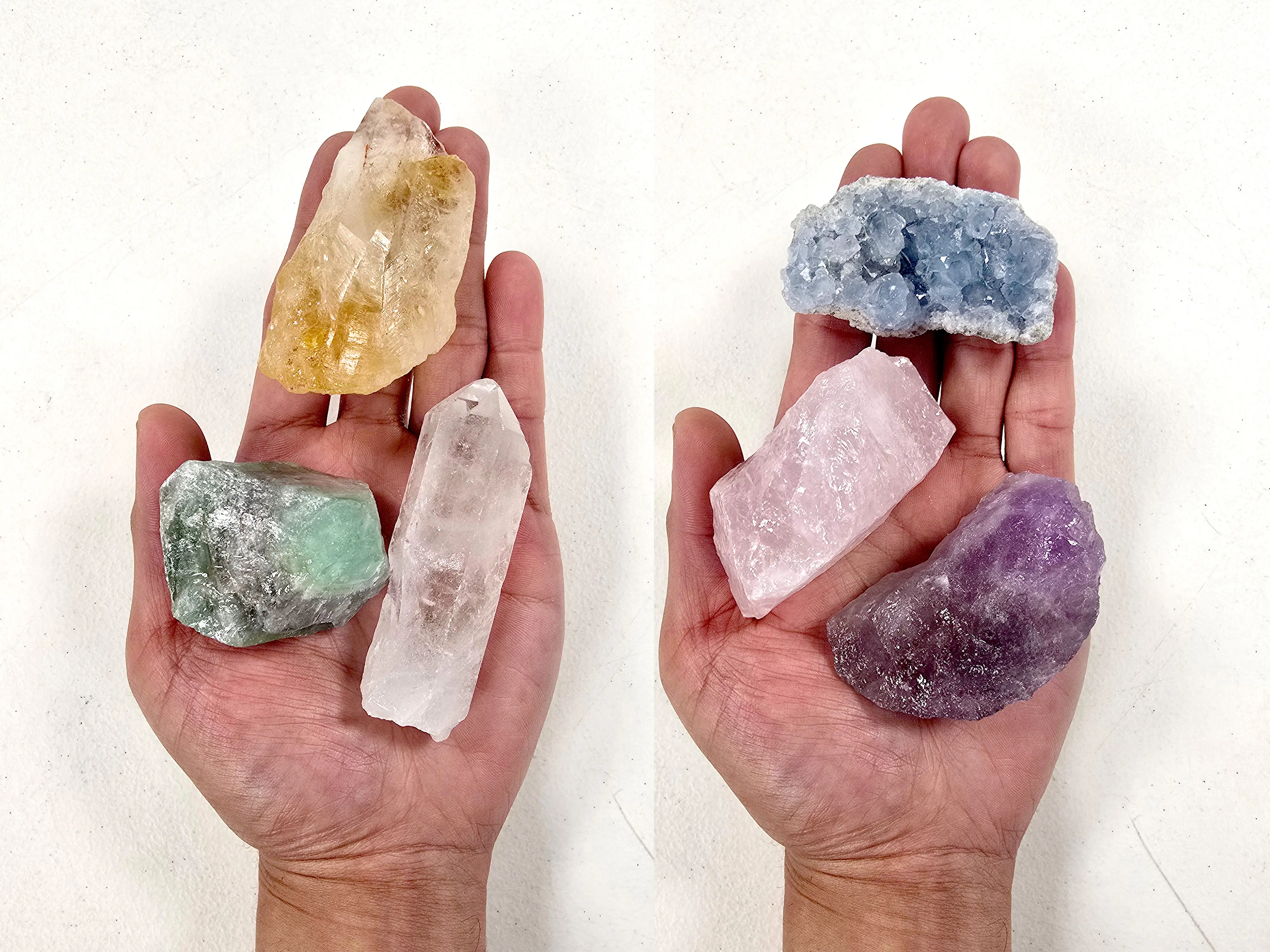 6 Pieces Jumbo Crystal Gift Set Raw Natural Crystals