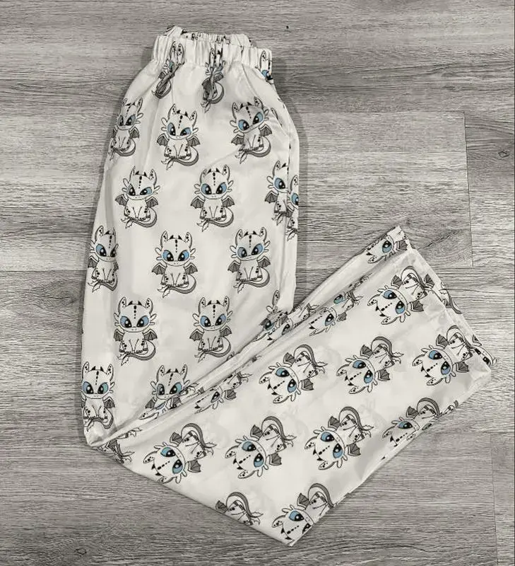 Cute Dragon Couple Pajama Pants | Matching Sleep Pants for Him & Her