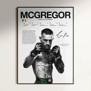 Conor Mcgregor Poster, UFC Wall Print, MMA Digital , Fighter Poster, Gym Poster, UFC Fan Room Decor, Gift for Him, Champion Poster
