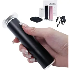 4.8IN Longer Electric Foot Callus Remover with 80pcs Sandpaper Discs, Professional Aluminum Callus Remover for Feet, Stepless Speed Control Pedicure Tools for Dead Skin (Black)