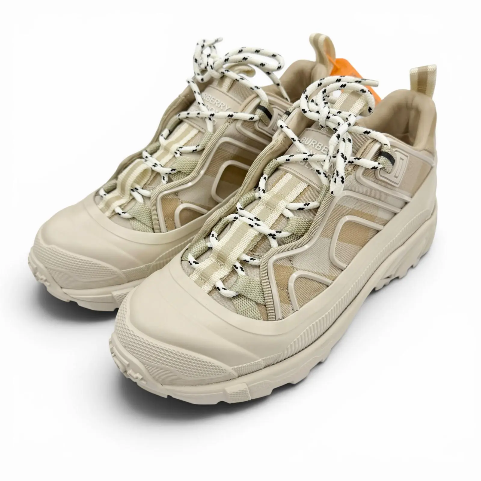 Pre-owned BURBERRY Rubber Small Leather Goods Arthur Check Sneakers