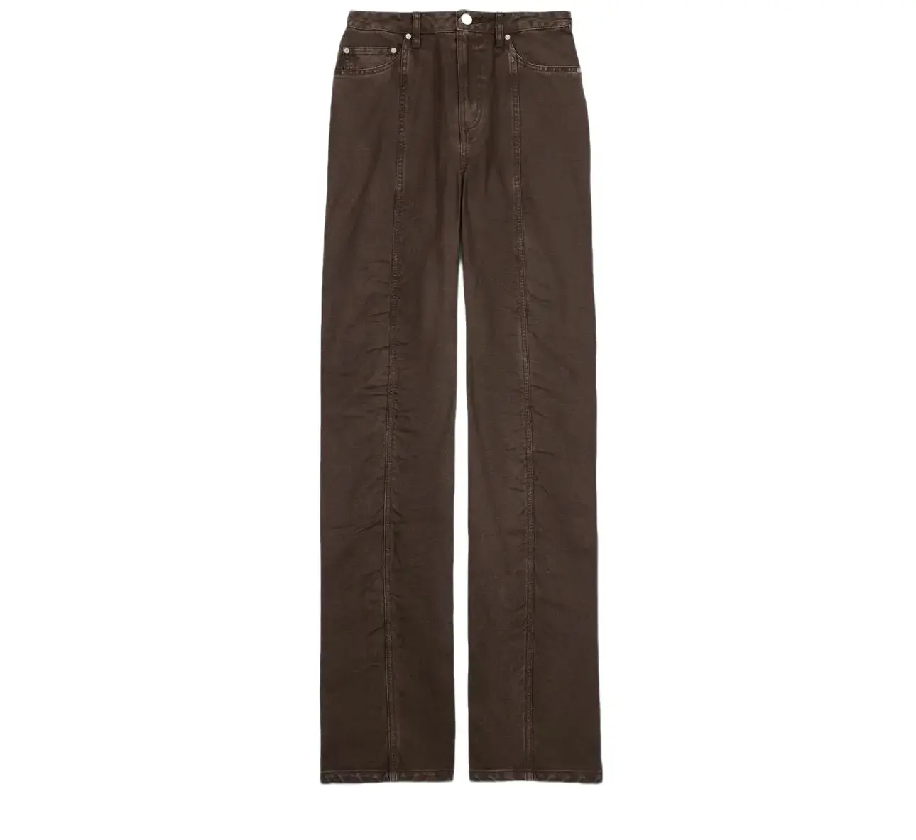 Air Jordan x Travis Scott Women's Baroque Brown Pants, Vintage Washed Cotton Canvas with High-Waist and Ruched Seam Pocket, Soft, Bottoms, Regular Fit, Plain, Relaxed Cut, Embroidered, Button