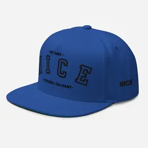 TEAM NICE A-Frame Snapback - Blue/Black Lettering