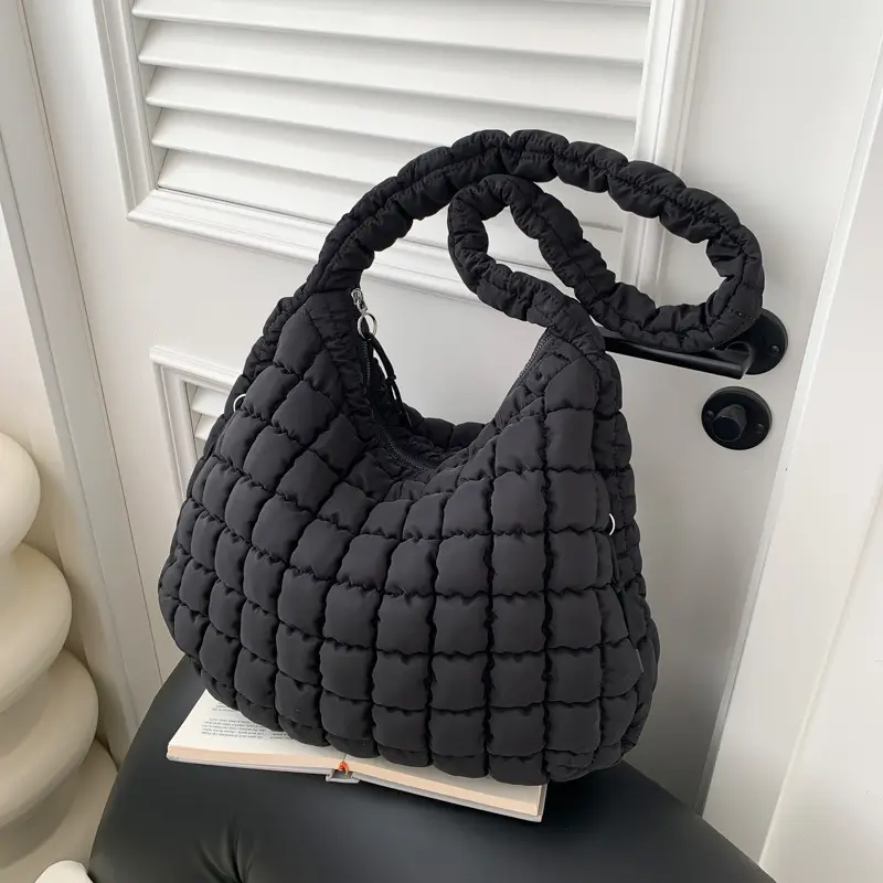 Cloud Pleated Bag for Women Large Capacity Bubble Cloud Bag Casual Shoulder Crossbody Bag