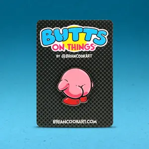 Pink Vacuum Guy Butt Pin