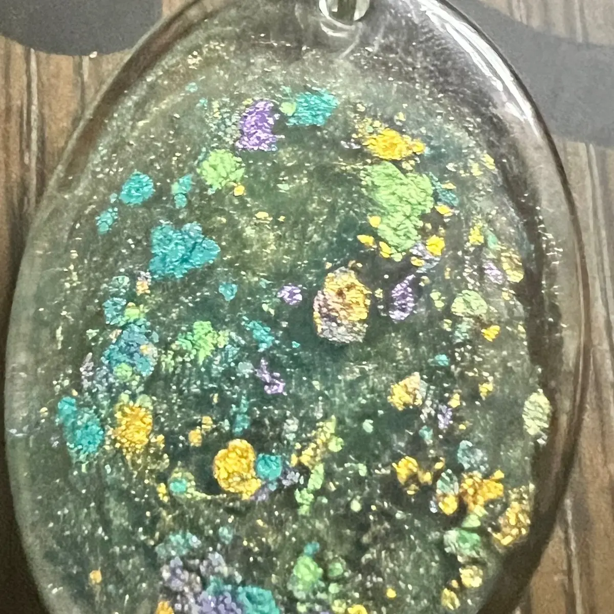Hand made resin pendant