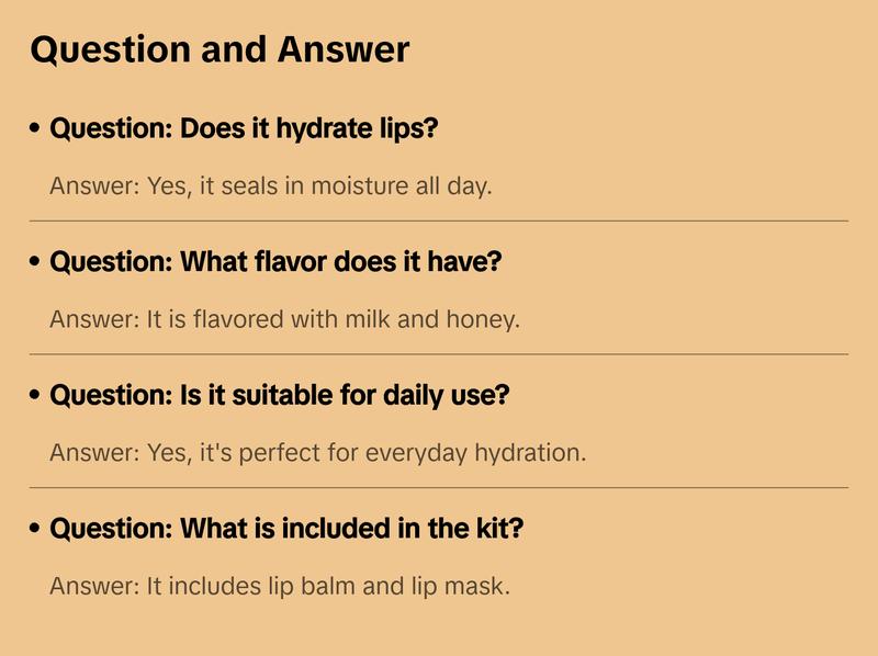 Dionis Milk & Honey Goat Butter Lip Kit - Intense Moisturizing Lip Balm & Lip Mask In Convenient Gift Set