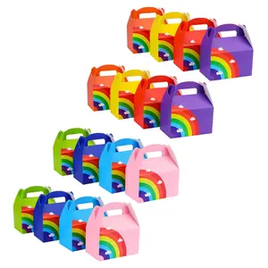 Set of 16 Easy to Assemble Candy Box for Celebration Colorful Party Treat