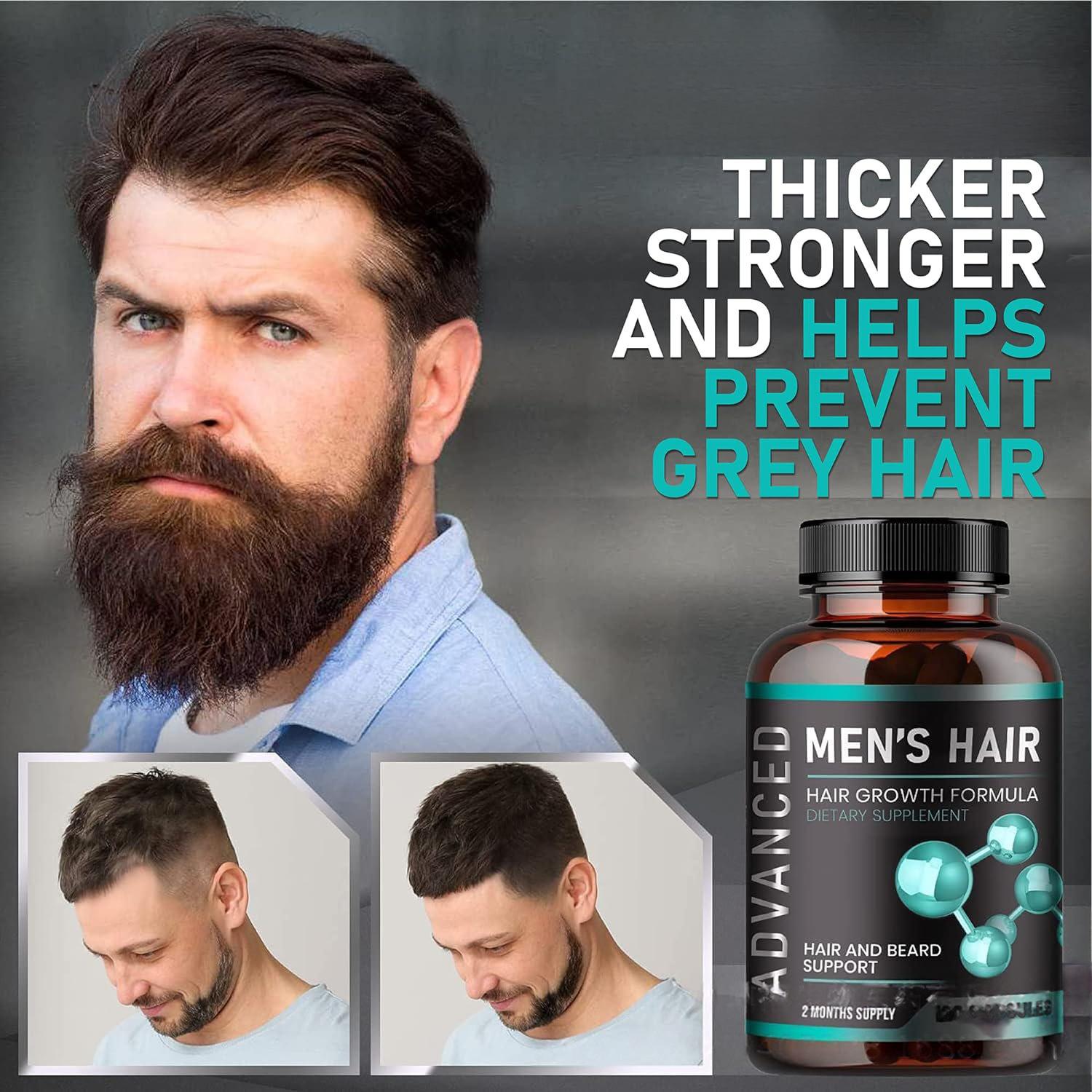 Men's Hair Growth Supplement - 120 Capsules - Thumbnail 2