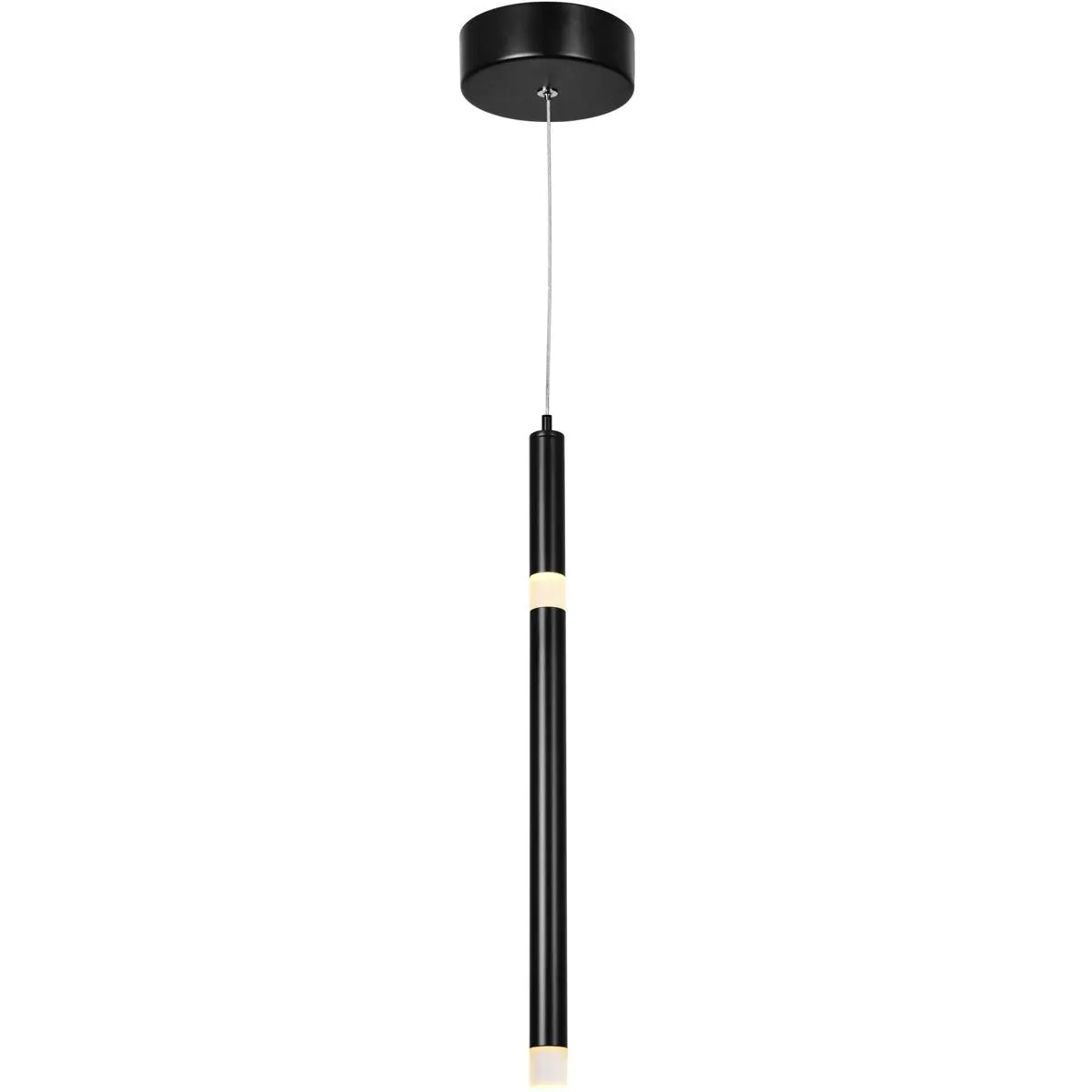 CWI Lighting Flute LED 5 inch Black Pendant Ceiling Light 1262P5-1-101