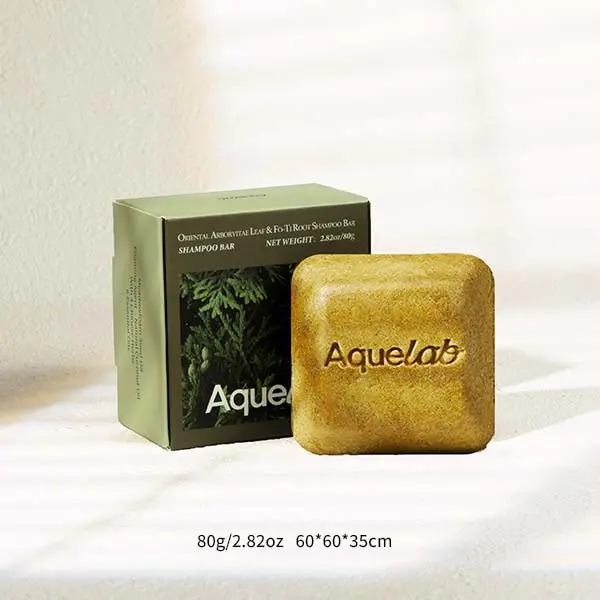 Aquelab Oriental Arborvitae Leaf & Fo Ti Root Shampoo Bar- He Shou Wu Shampoo Bar Nourishing